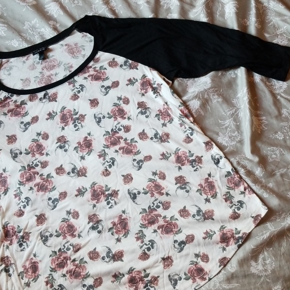 torrid Sweaters - Skull and Rose Tunic Tee
